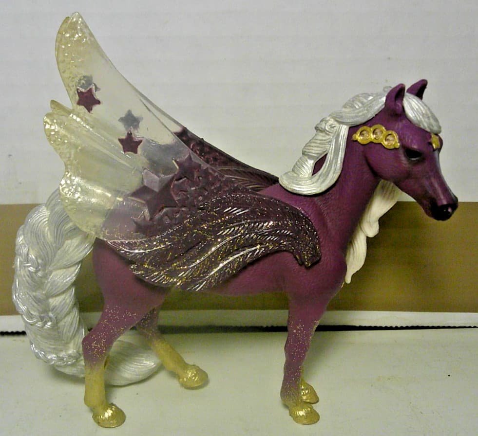 Schleich Bayala Pegasus ~ Toy Winged Horse ~ Purple & White ~ 5" Tall