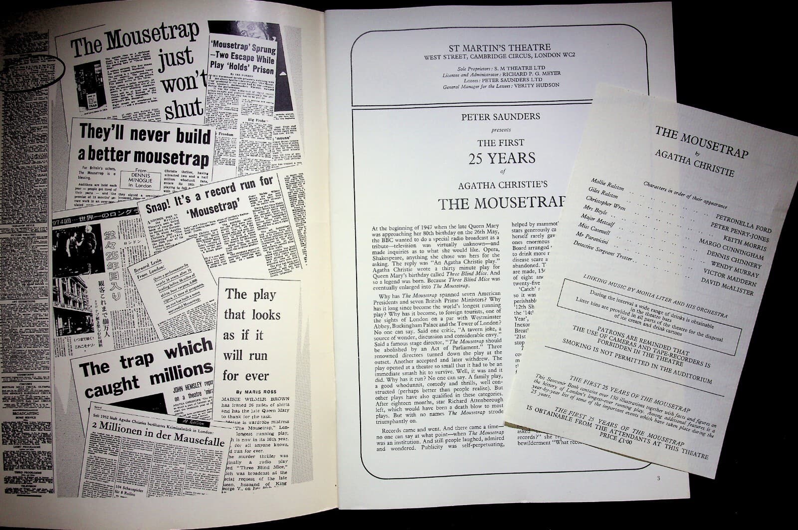 Vtg 1952-1977 The Mousetrap by Agatha Christie 25 Years Edition 2