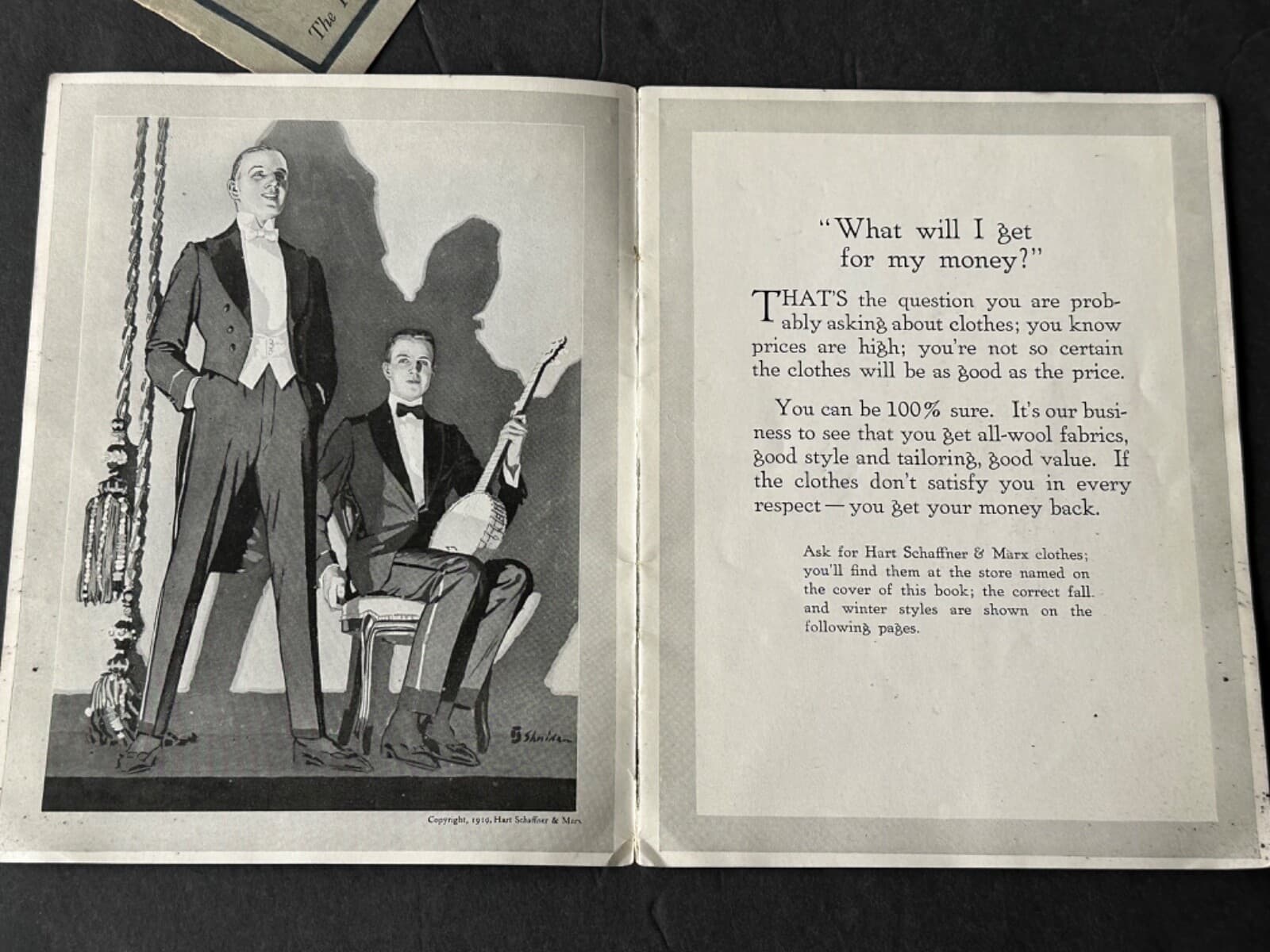 ANTIQUE Mens Fashion Catalog Hart Schaffner Marx 1920s Vintage Advertising 5