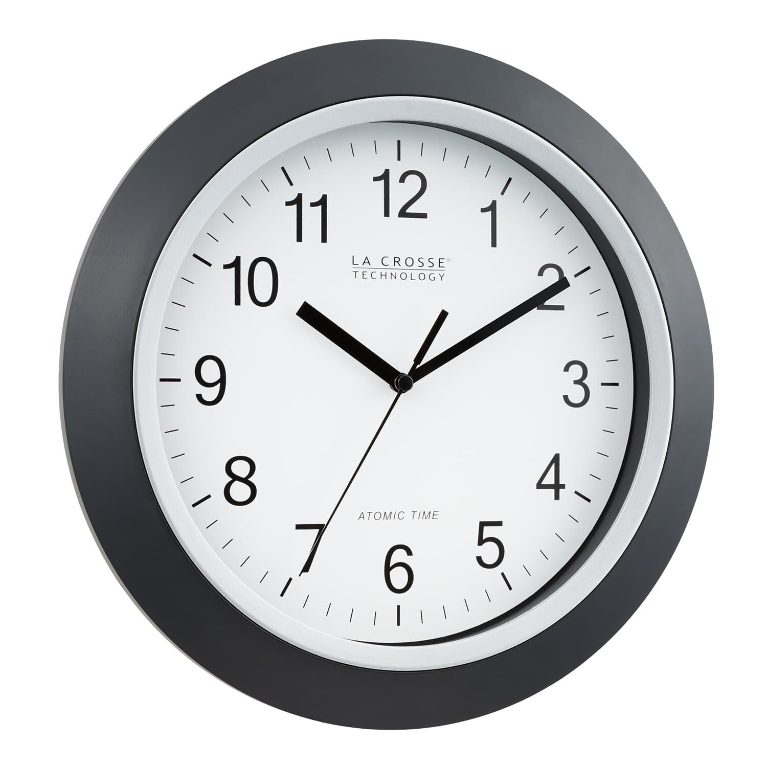 WT-3129B La Crosse Technology 12" Atomic Analog Wall Clock - Black Open Box 3