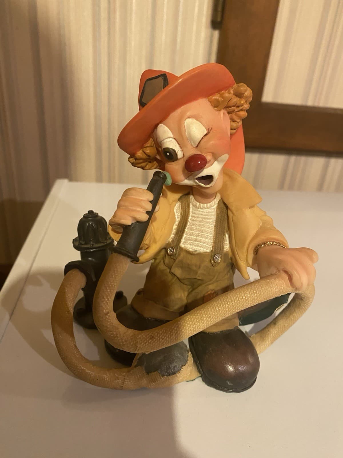 Slapstix Fireman  Figurine, “What in Blazes” 5” Whimsical Clown