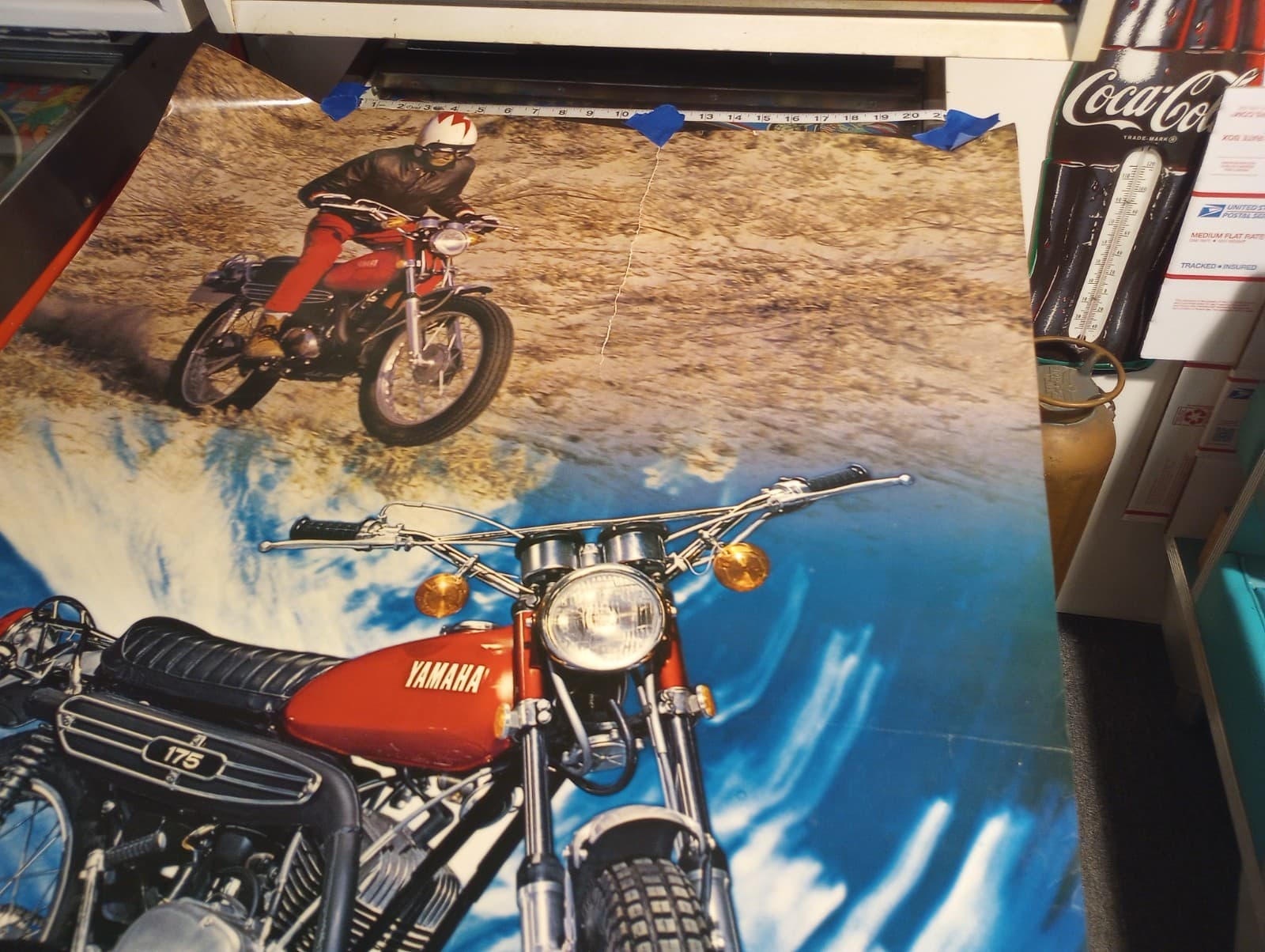  Yamaha CT2  Vintage Poster From The 70's. Yamaha 175cc Enduro CT2 Poster NOS 5