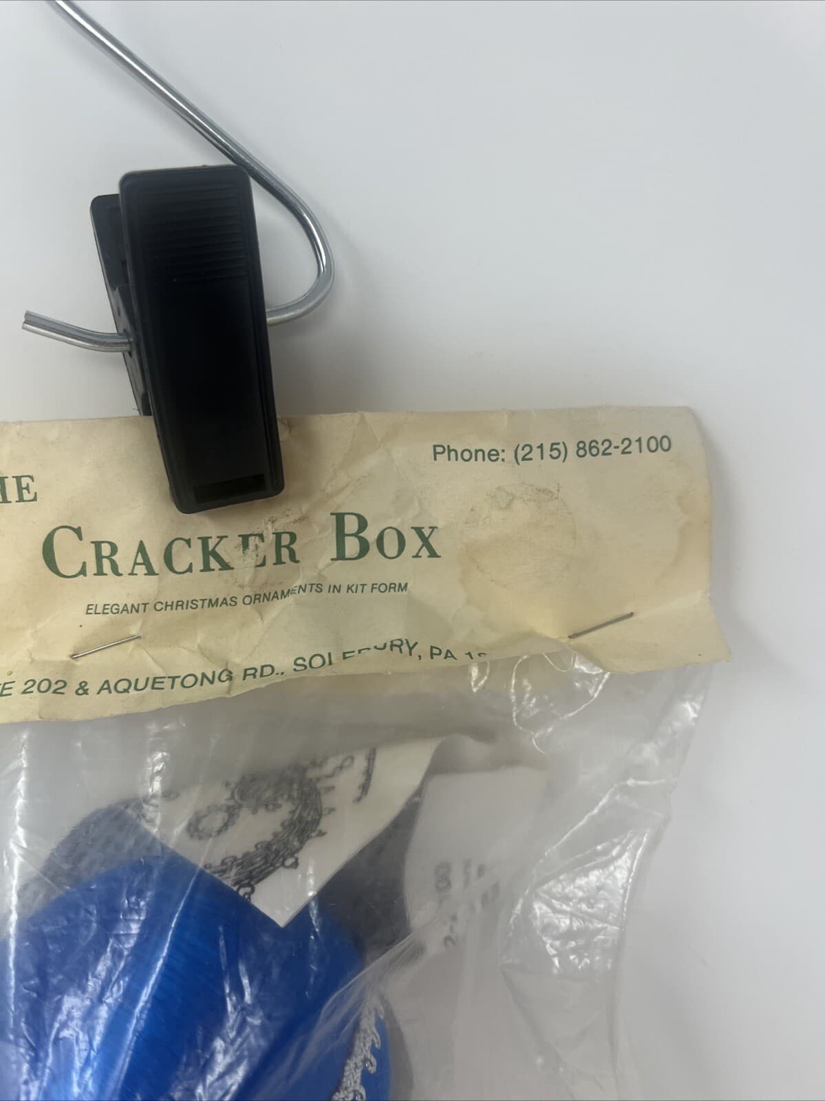 VTG The Cracker Box Beaded Satin Christmas Ornament Craft Kit Silent Night NOS 3