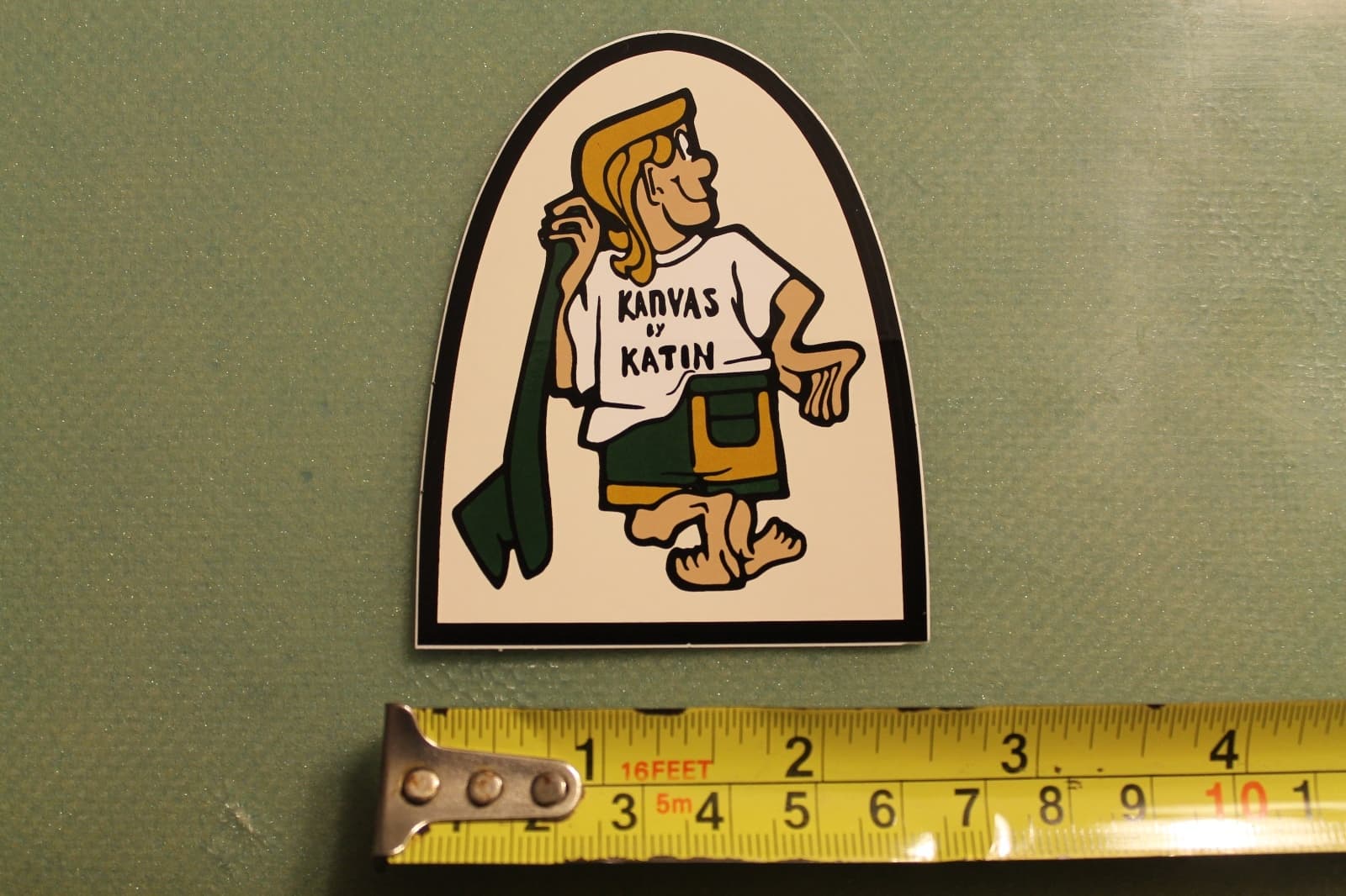 KANVAS By KATIN Classic Surfer Surfboard Trunks Vintage Surfing Decal STICKER