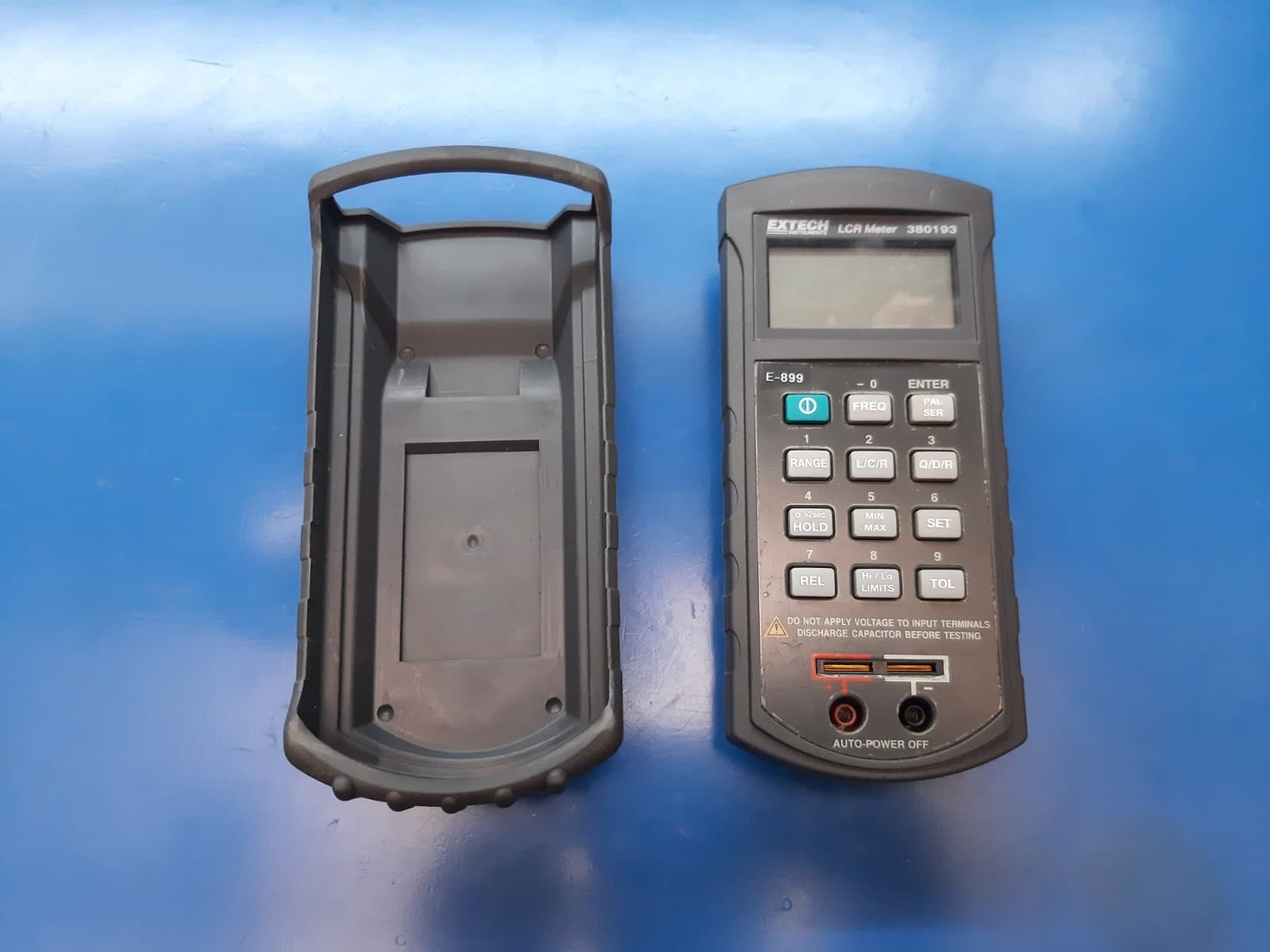 Extech Instruments LCR Meter model 380193 + Battery, Test Leads TESTED WORKS MOD 2