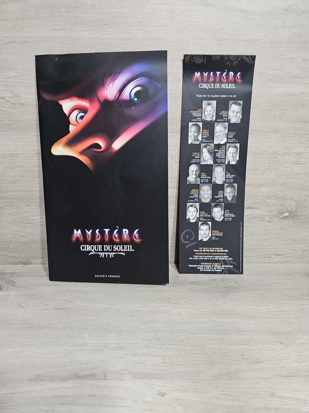 2001 Cirque Du Soleil MYSTERE Souvenir Program from Bellagio 3