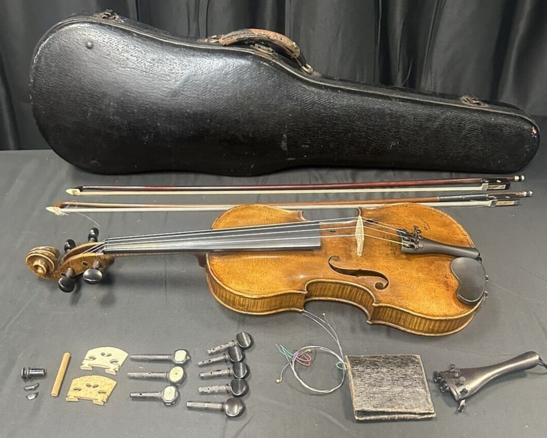 Antique German Antonio Stradivarius 4/4 Violin Copy -Fully Restored- Late 1800s 2