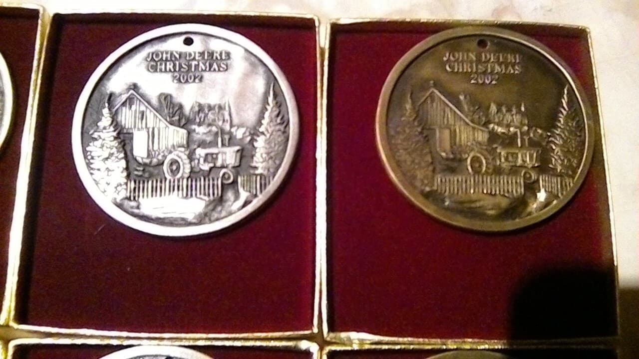 Limited Edition John Deere Christmas Ornaments 2000 - 2005 and 2007 Lot of 8 2