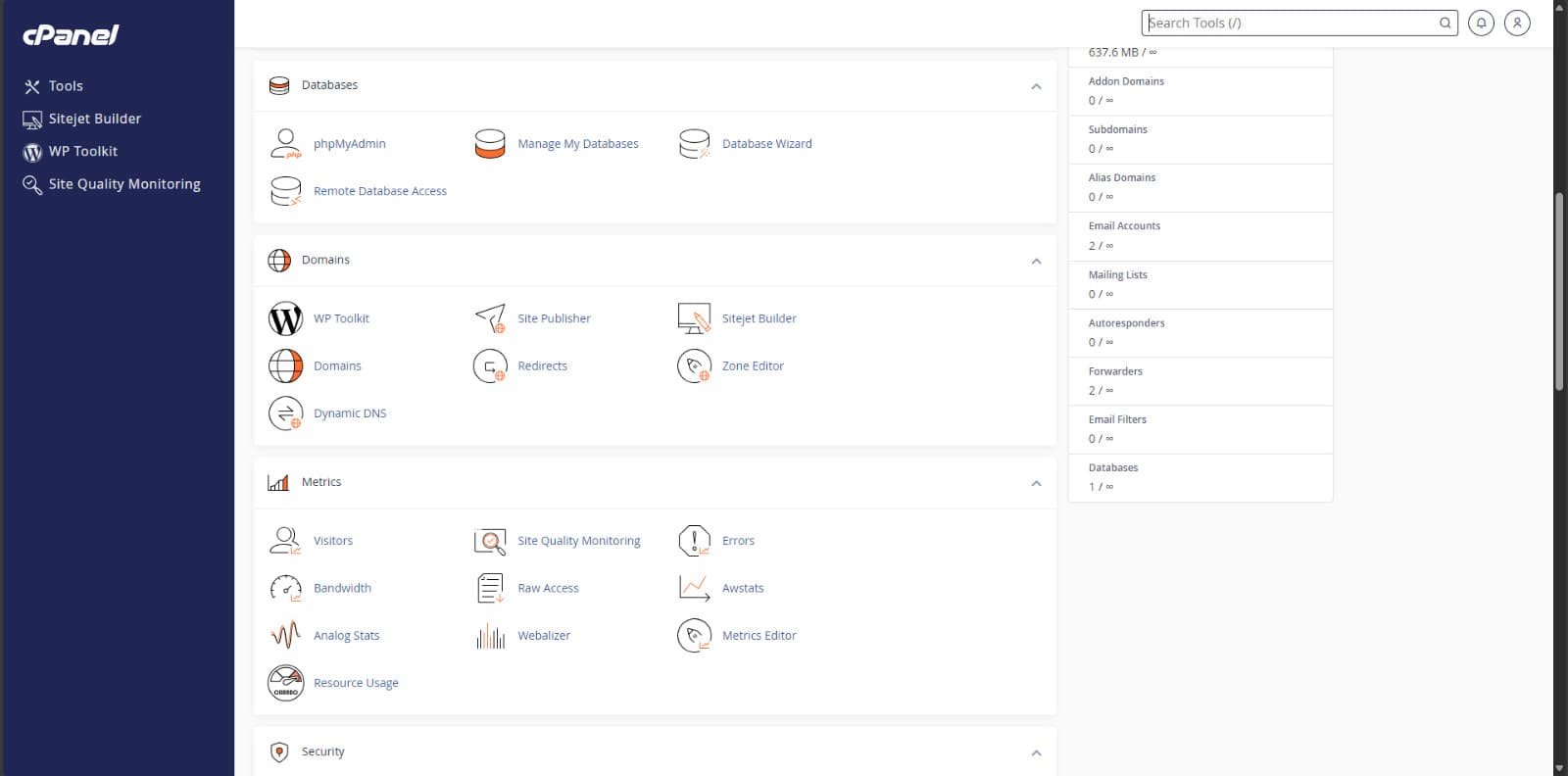 cPanel Web Hosting with FREE SSL CloudLinux & LiteSpeed Fast NVMe SSD 25 Domains 6