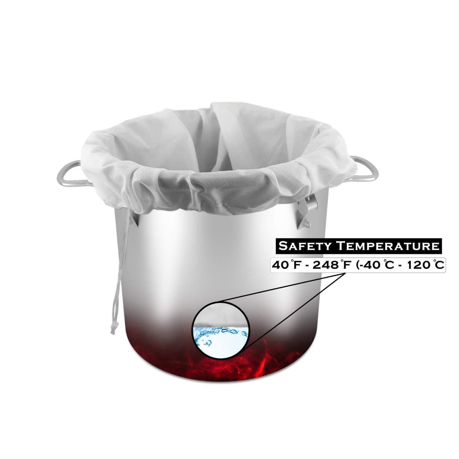 (8) Nylon Brew Bag Mesh Reusable Filter Home Brew Nylon Bucket Bags (22"x26") 2