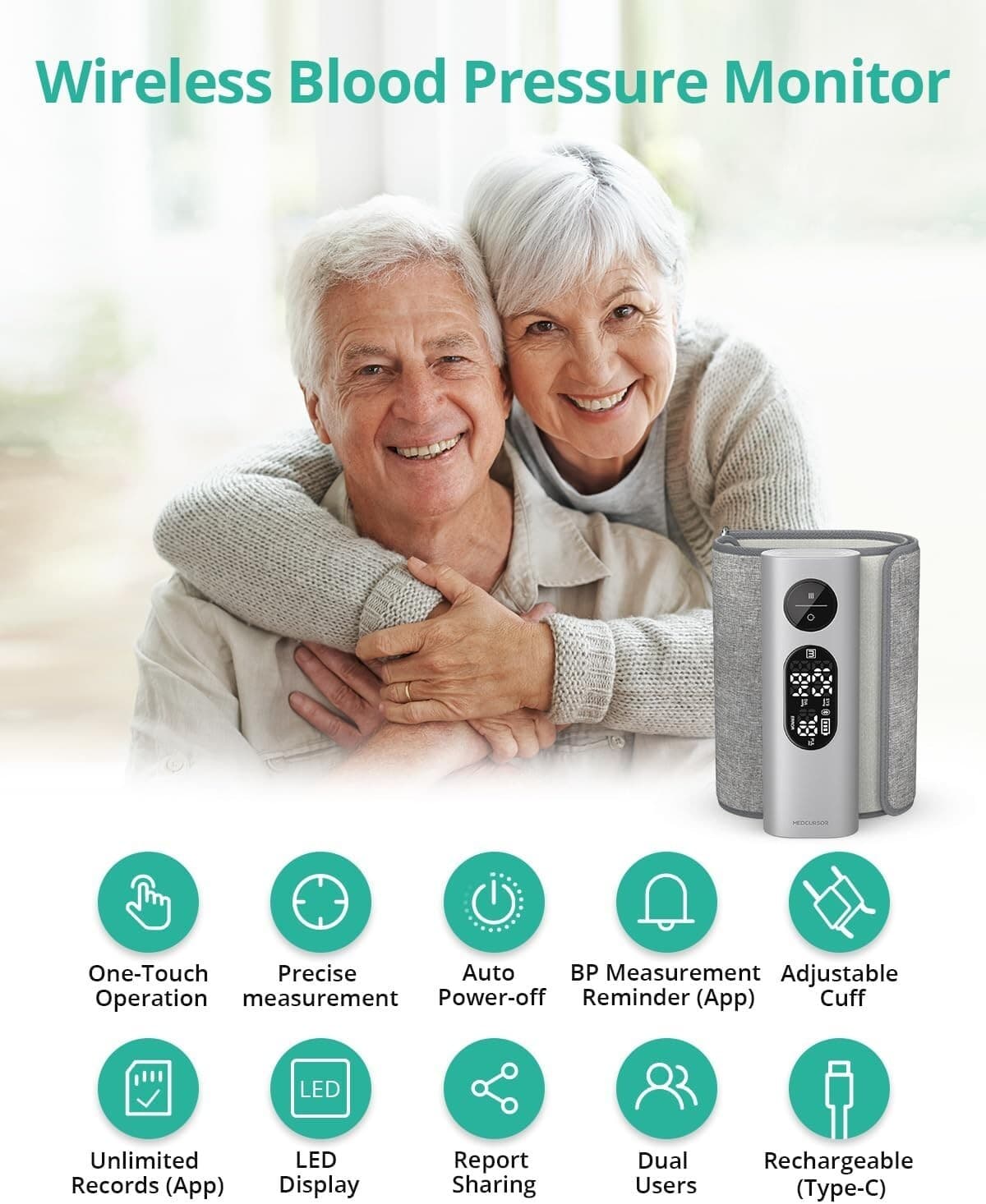 Smart Wireless Blood Pressure Monitor - Upper Arm Electronic Blood Pressure Mon 5