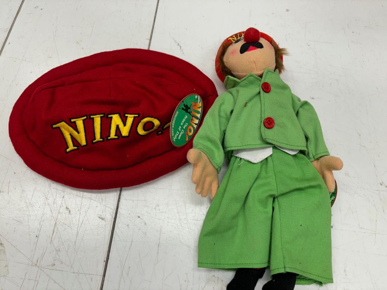 VINTAGE NINO ZOPPE HAT AND PLUSH DOLL COMPLETE SET