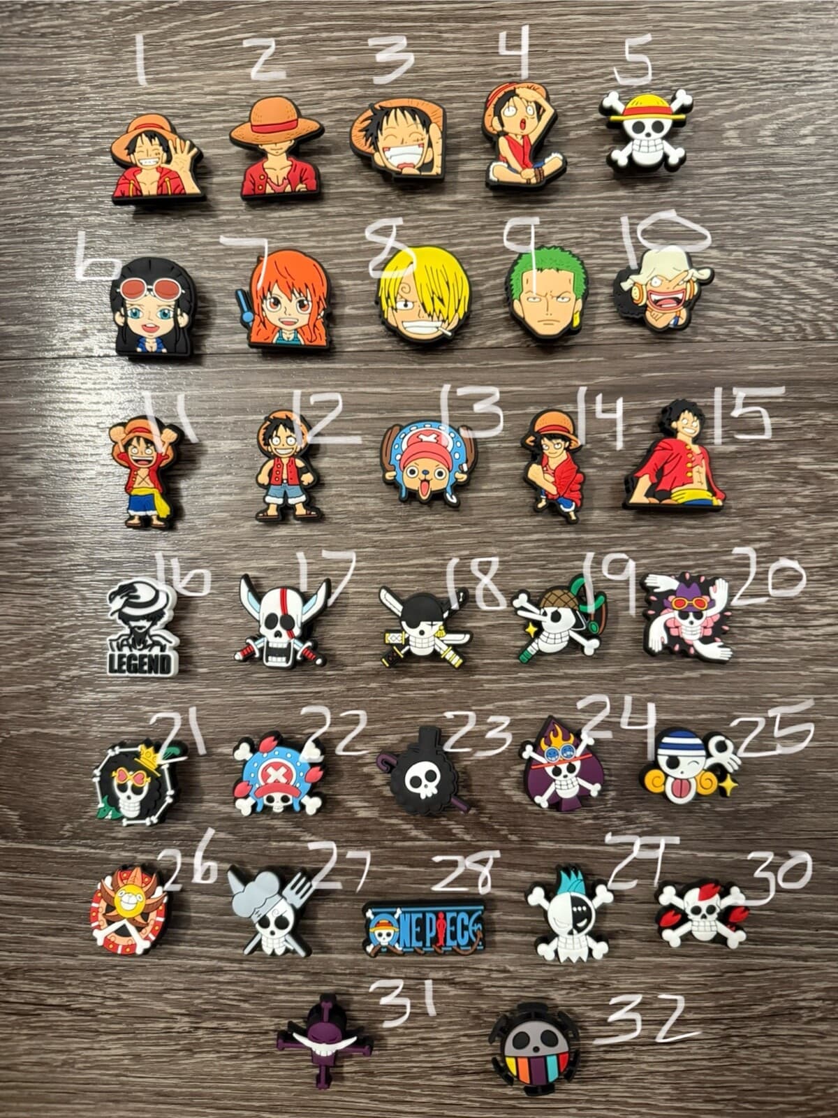 Anime Manga One Piece Croc Charm Jibbitz 2