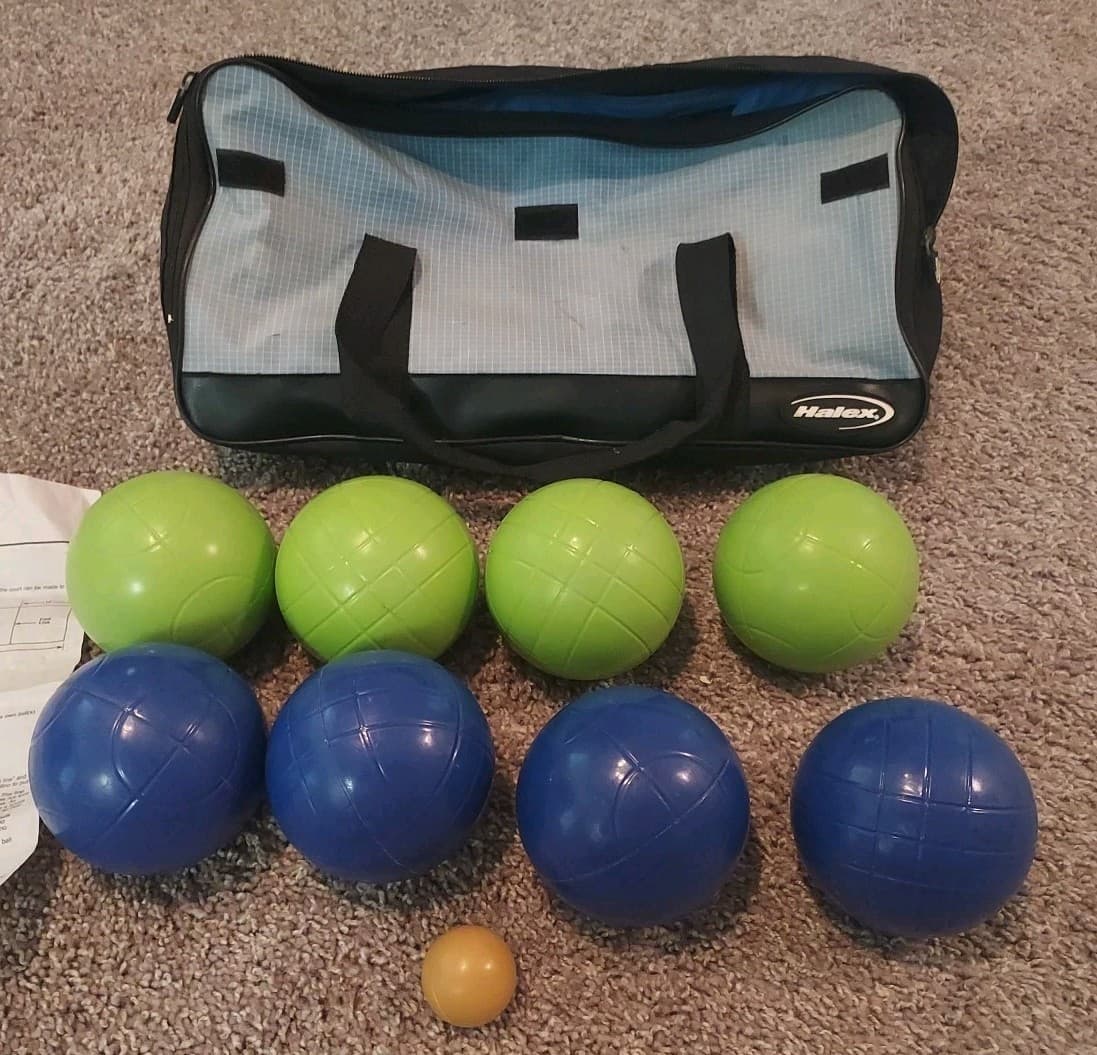 HALEX Bocce Ball Set Of 8 Large Balls & Pallina Target Ball With Carry Case 2