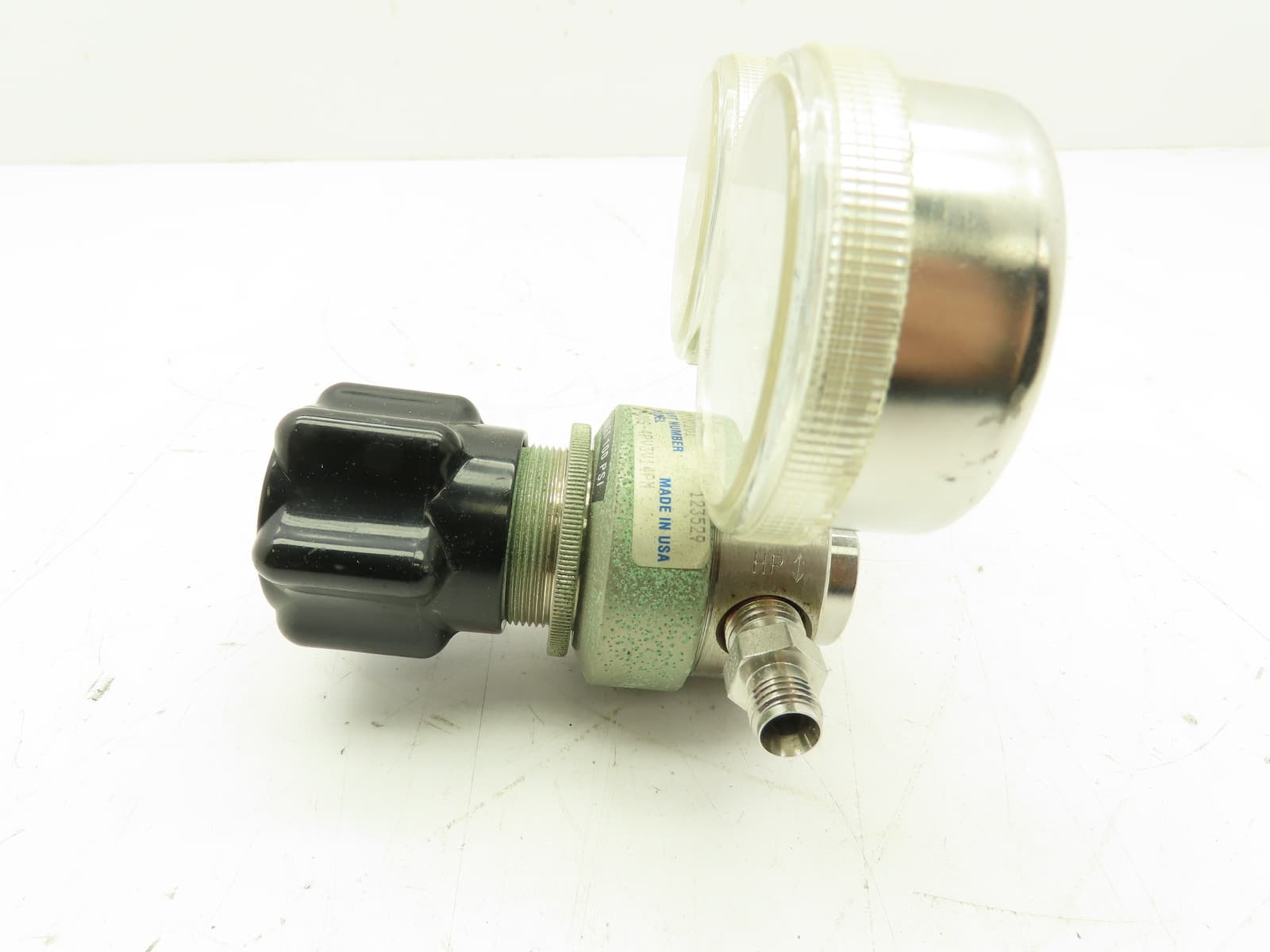 Veriflo IR400S Stainless Pressure Regulator Gas/Oxygen Dual Gauge 100 PSI 5