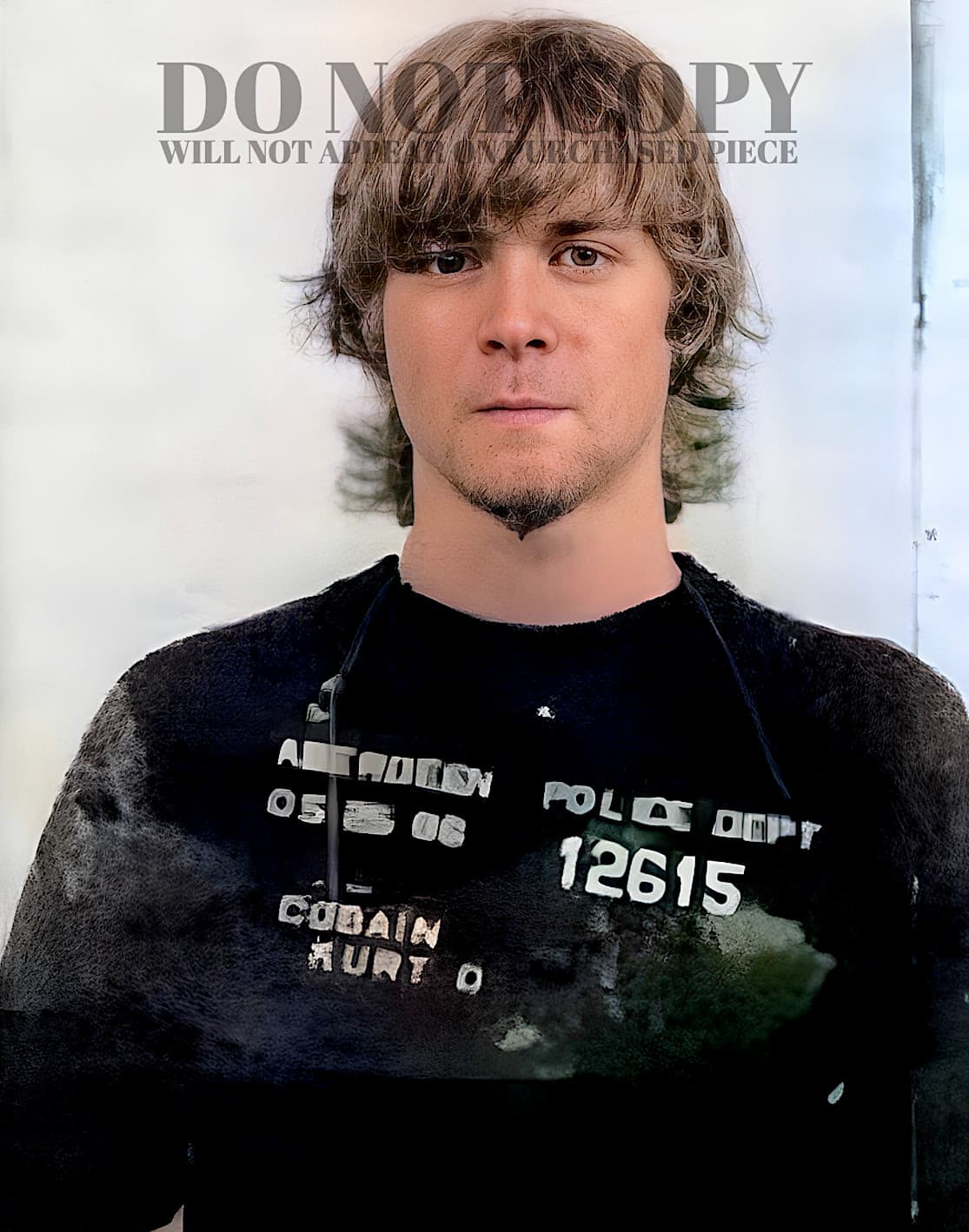 Kurt Cobain Mugshot Photograph 8 X 10 - Rare 1986 Mug Shot Portrait - Poster Art
