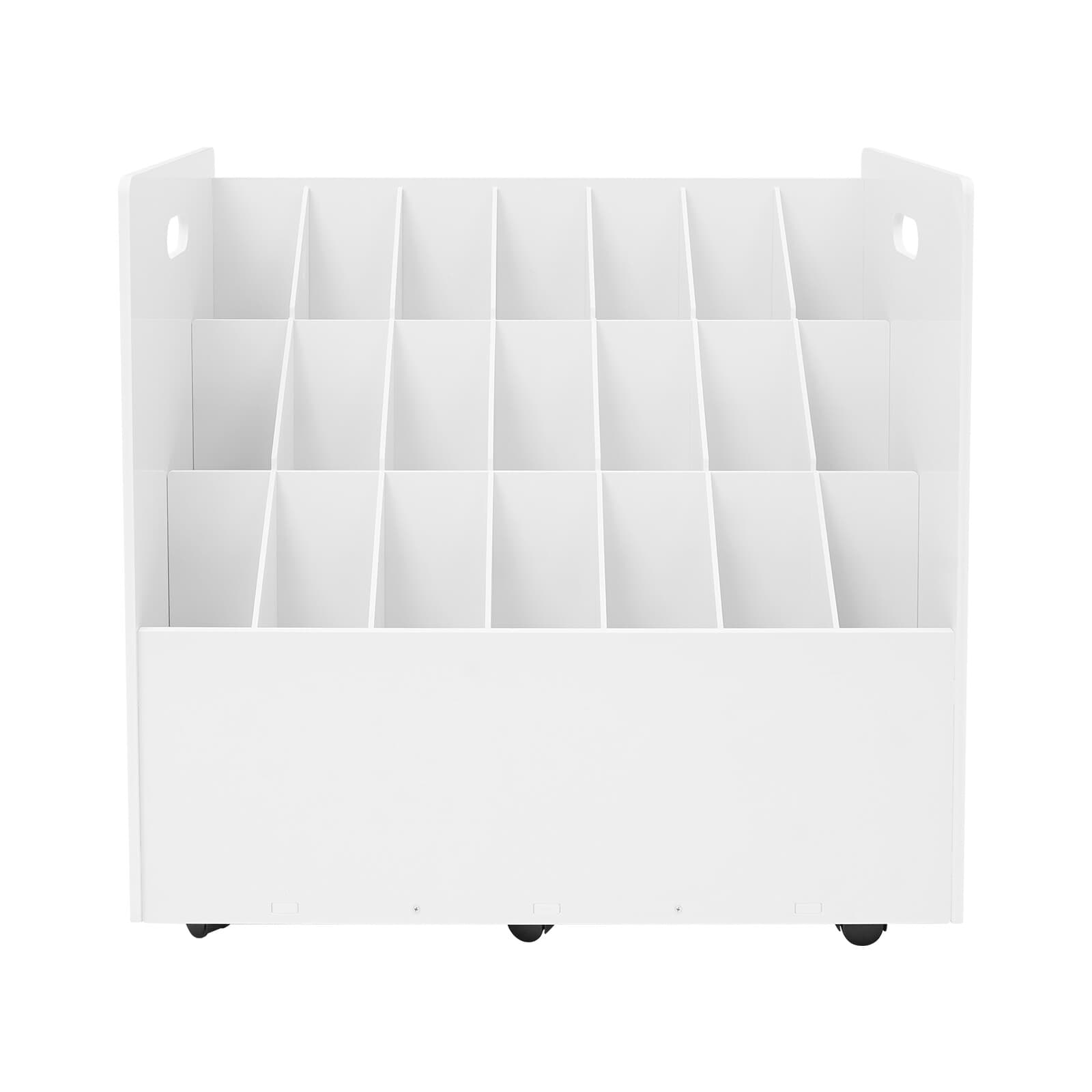 Mobile Roll File Storage Rack, Roll Files Storage Cabinet with Wheels, 21 Slots 6