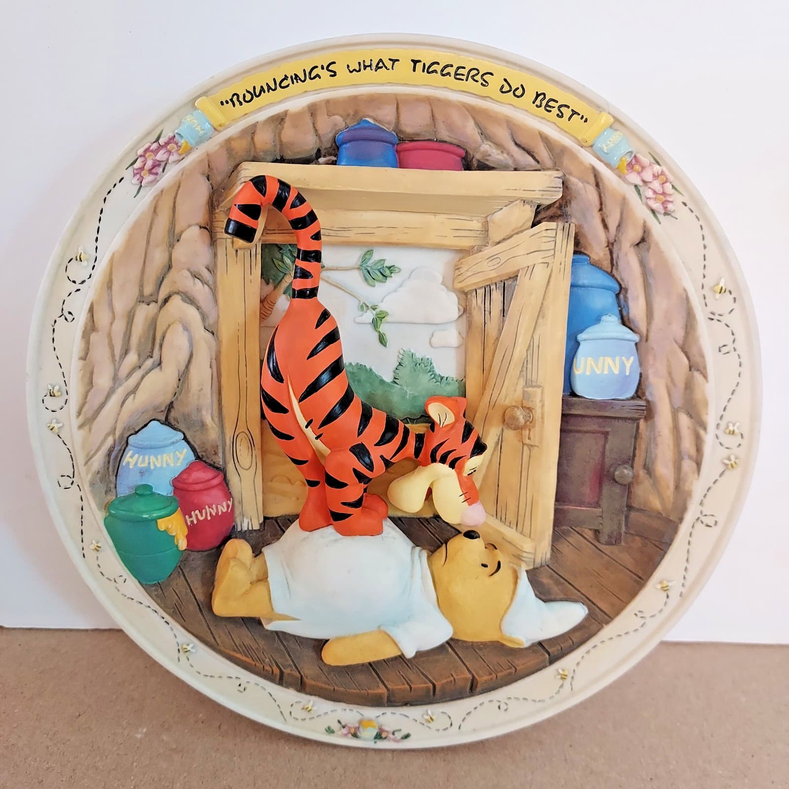 Winnie the Pooh and Friends Bradford Plate Bouncing What Tigger Does Best Disney