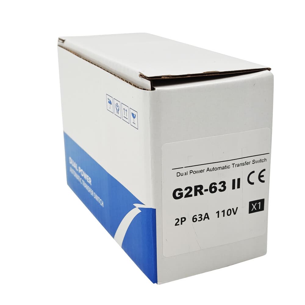 Mini Dual Power Automatic Transfer Switch Grid to Alternator 2P 63A 110V NEW 6