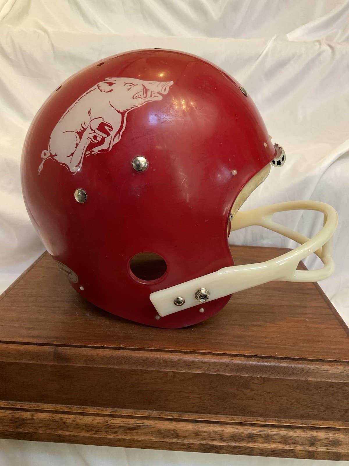 Arkansas Razorbacks 1969 MacGregor Clear Shell Football Helmet Montgomery