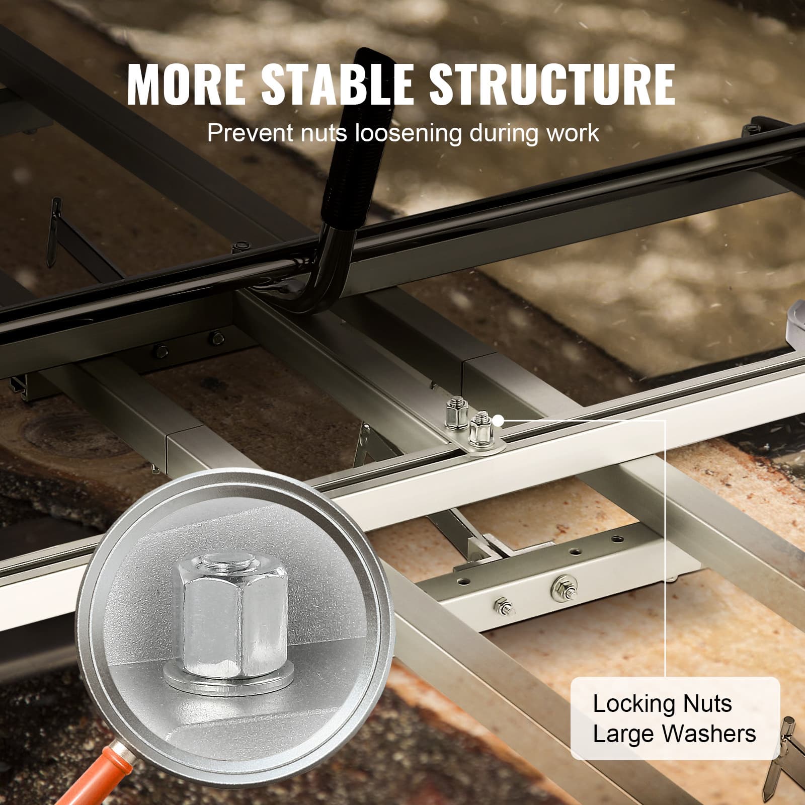 Chainsaw Mill 14"-36" Guide Bar and 9 ft Aluminum Rail Mill Guide System 3