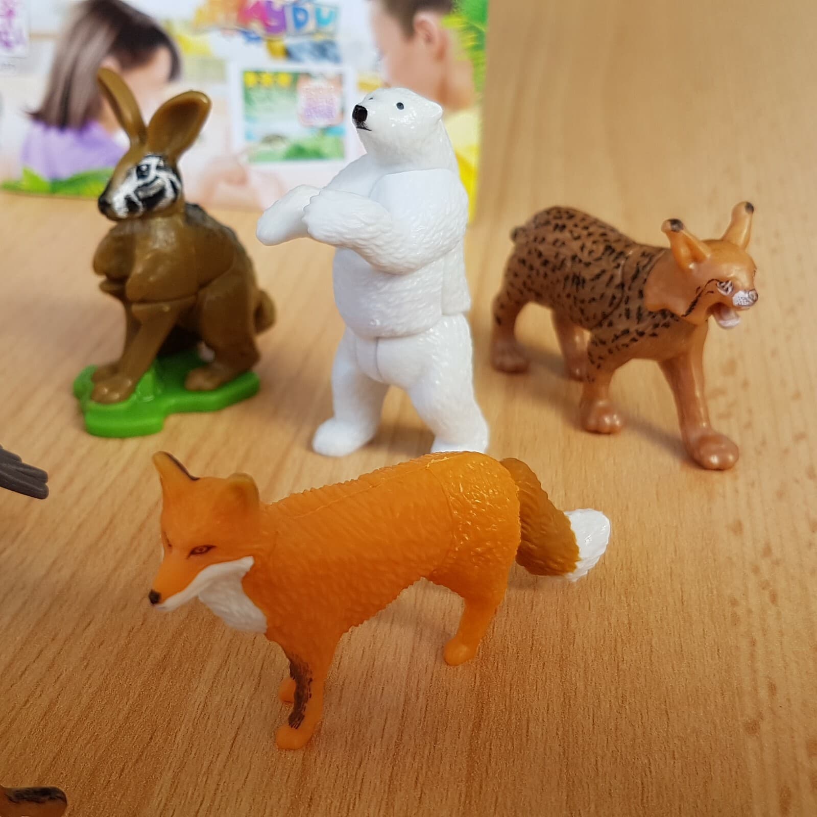 TOP KINDER SURPRISE SET Natoons Wildlife Animals of North-America 1.3" figurines 5