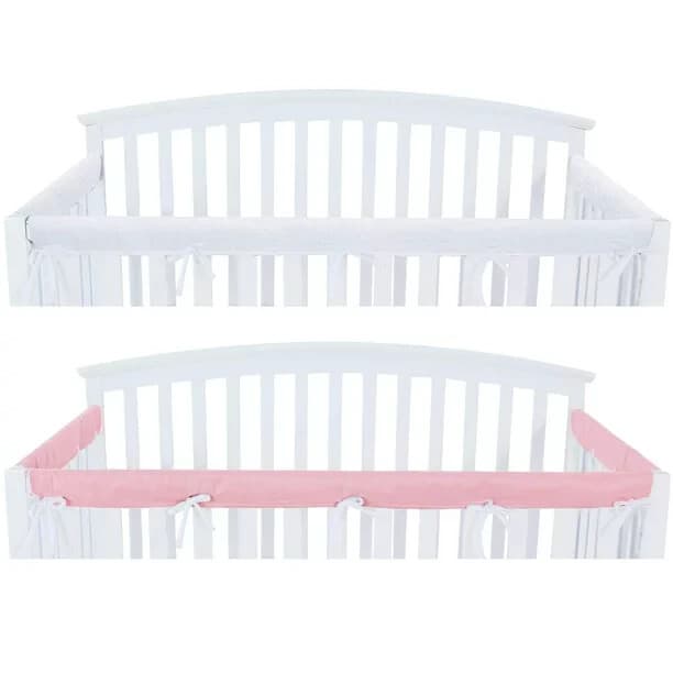 Biloban Pink Padded Crib Rail Cover Teething Protector Baby Infant 6