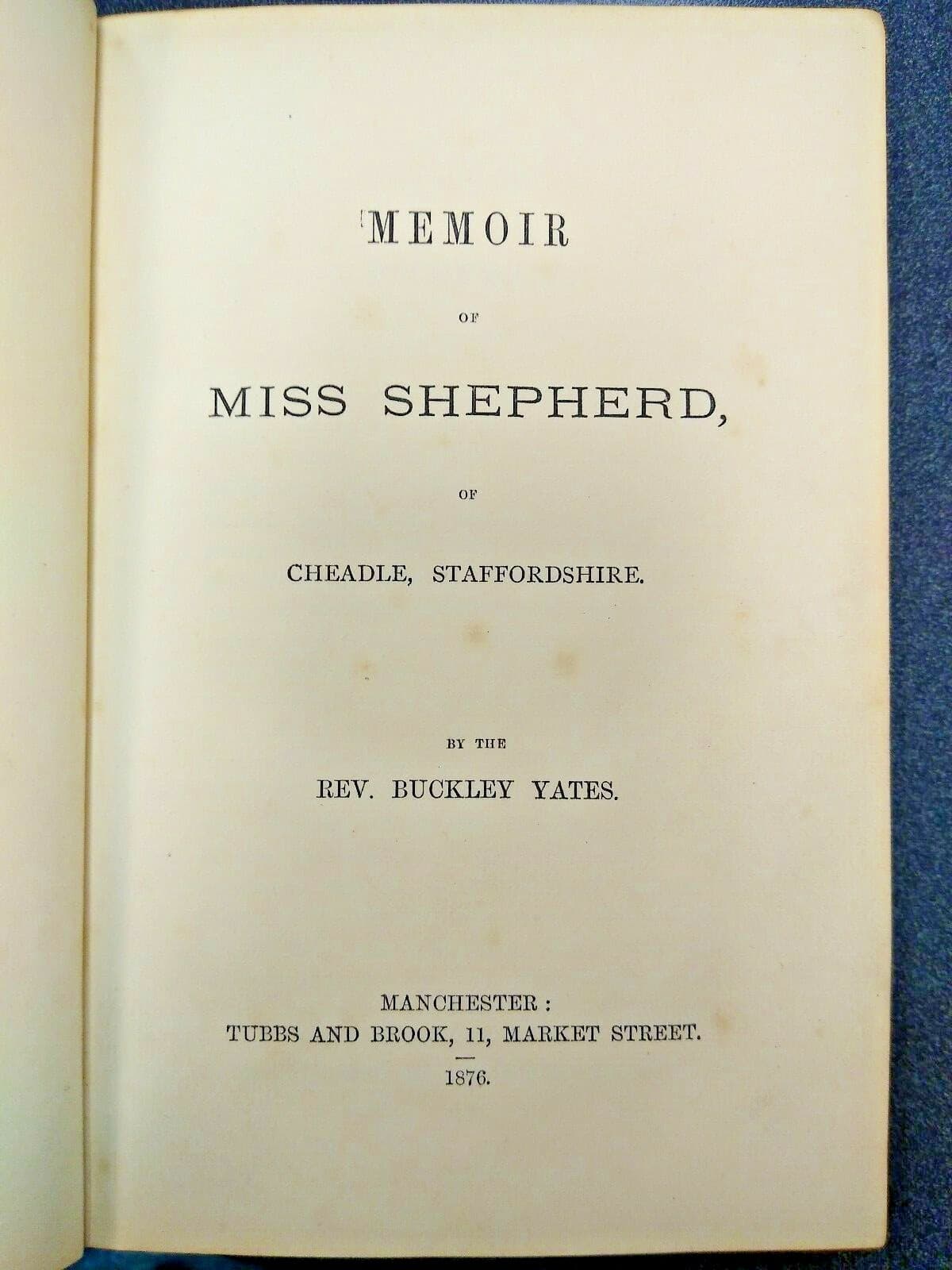 Memoir of Miss Shepherd of Cheadle ~RARE 1876 1st Ed~Important Anti-Slavery Work 2