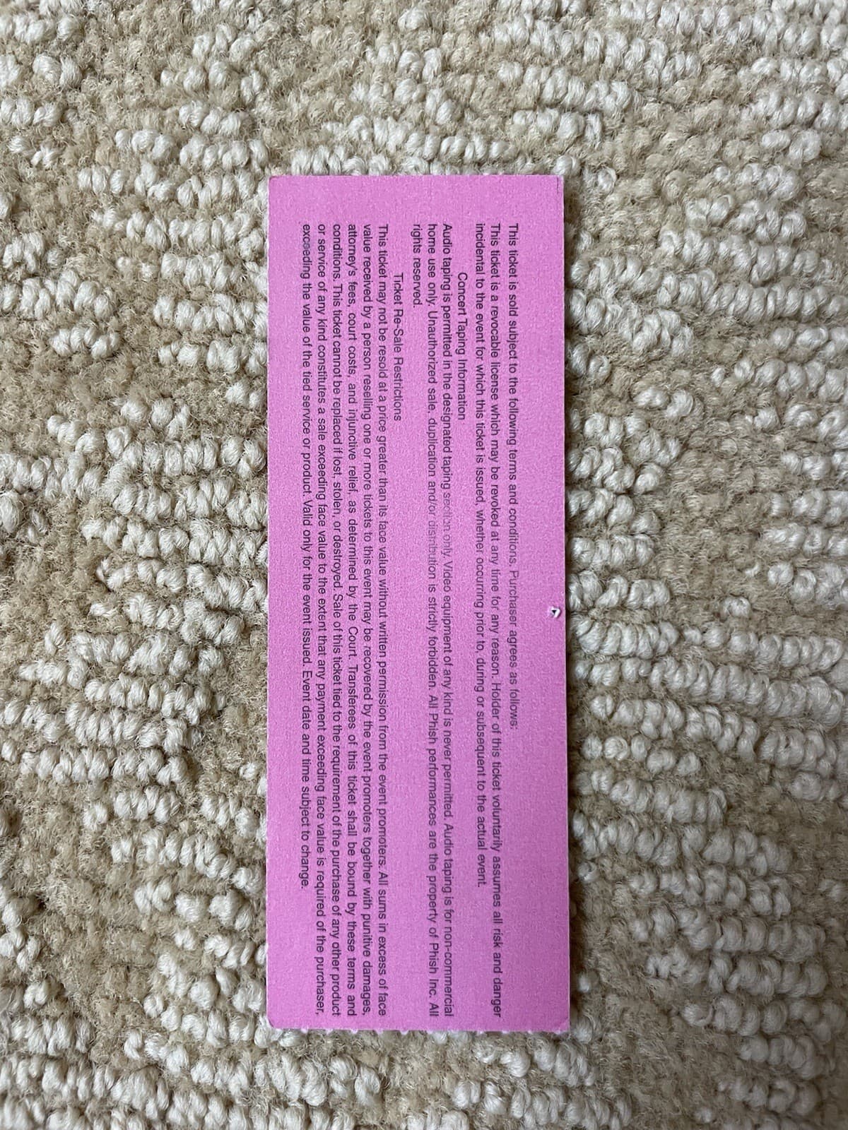 1997 Phish Jim Pollock PTBM Ticket Stub 7/30/1997 Ventura County Fairgrounds CA 5