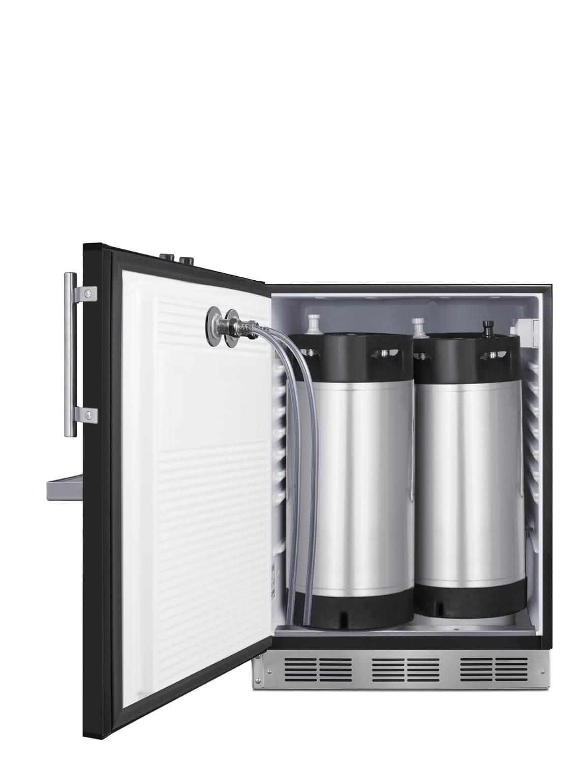 Summit SBCFRTPCFADALHD 24"W 5.3 Cu. Ft. Built-In Double Tap - Stainless Steel 5