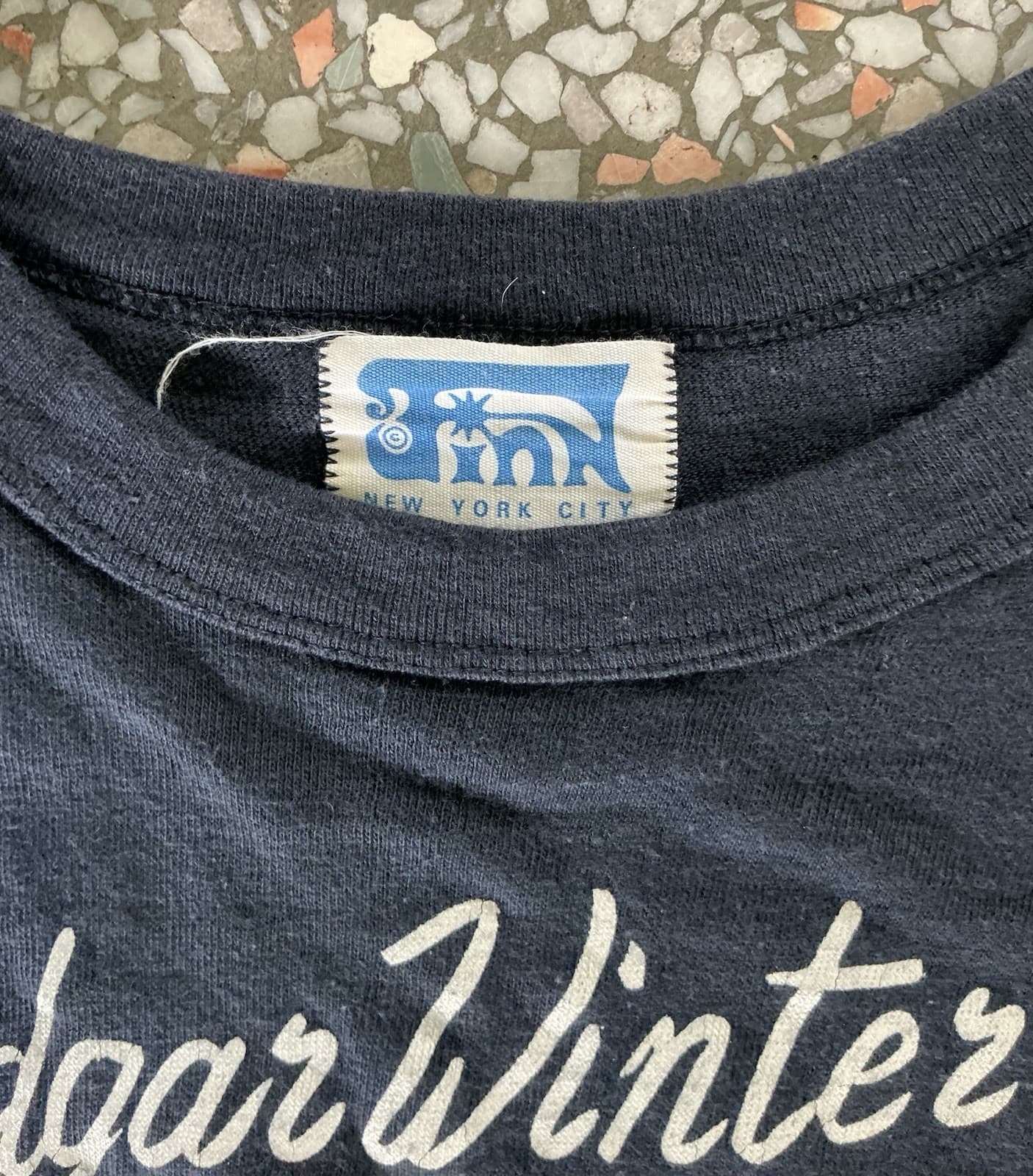 Vintage 1970s Edgar Winters White Trash Recycled Single Stitch L: 26” W: 19” 2