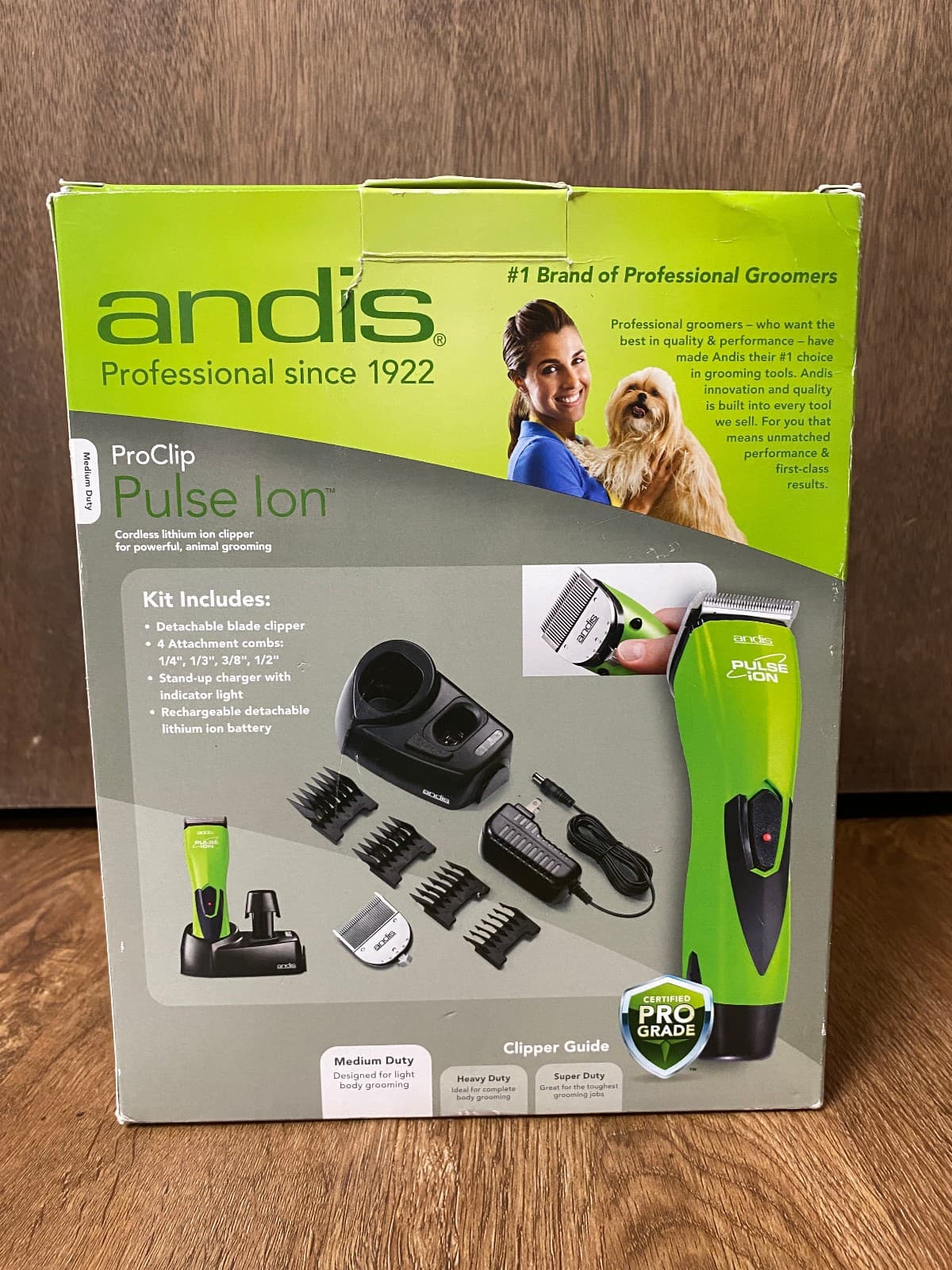 Andis Proclip Pulse Ion Medium Green Dog Trimmers 3