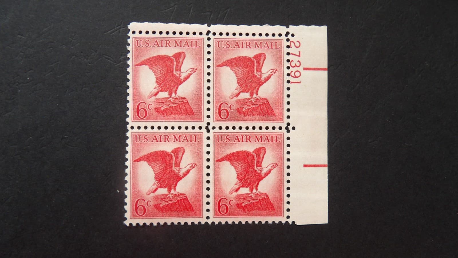 1963 #C67 6c Eagle Plate Block #27391 UR MNH OG VF