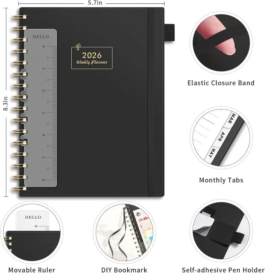 2026 Planner - 2026 Planner Weekly and Monthly from Jan. 2026 - Dec. 2026, Calen 5