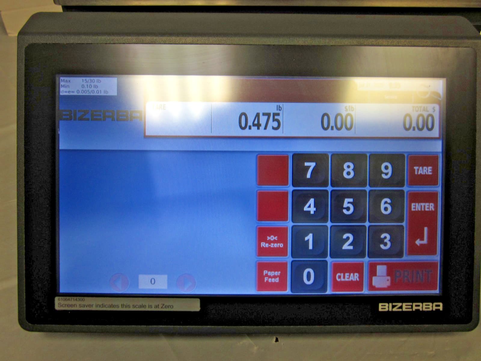 Bizerba XC 100 PRO 15-30 lb. Countertop Food Scale W/Printer - Tested & Working 3