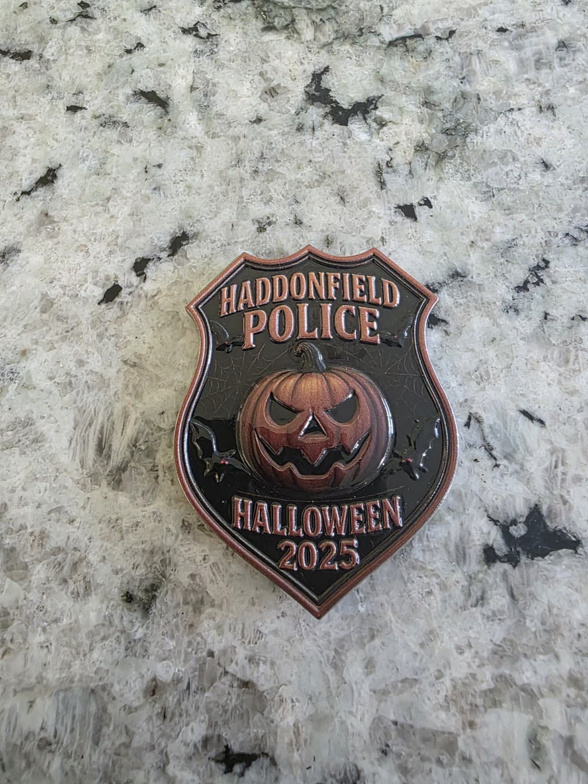 Haddonfield Police Department 2025 Halloween Challenge coin w/ glow effects