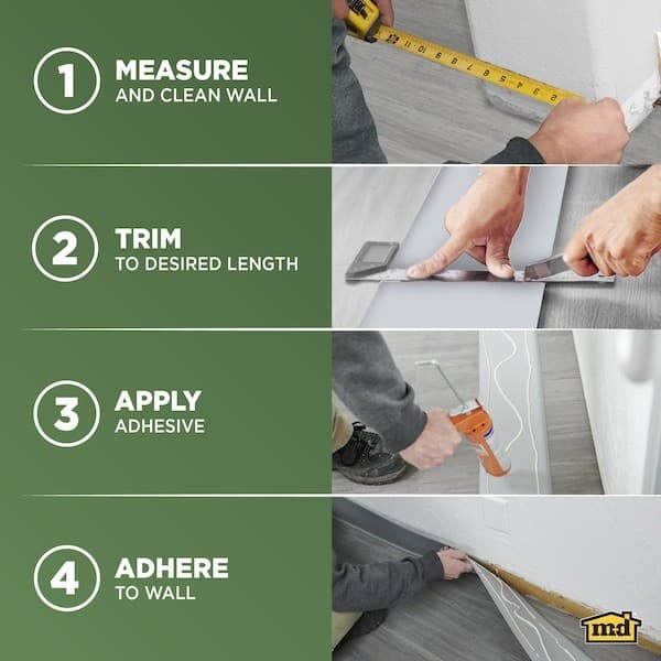 Wall Base Molding, 120 Ft L, Beige,  820N67 4