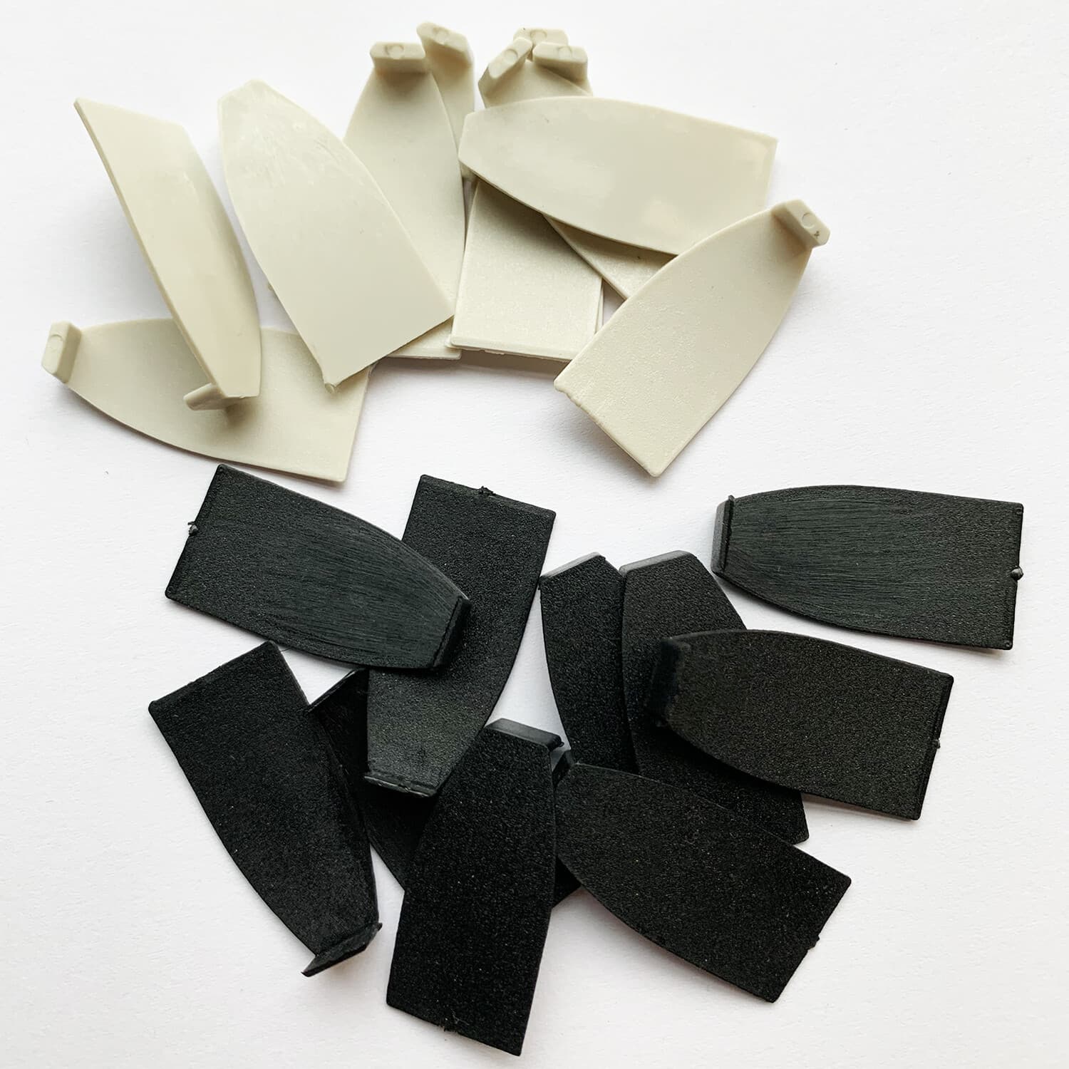 10 Violin Viola Bow Tip Material Black Plastic Tip + White Plastic Tip New 2