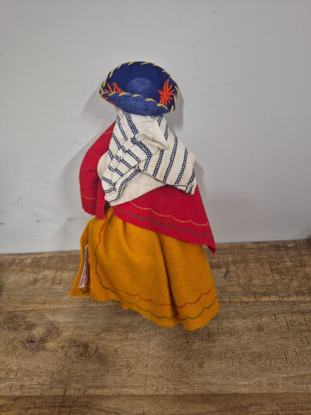 Vintage ECUADOR OLGA FISCH Costume Doll Woman  10". 2