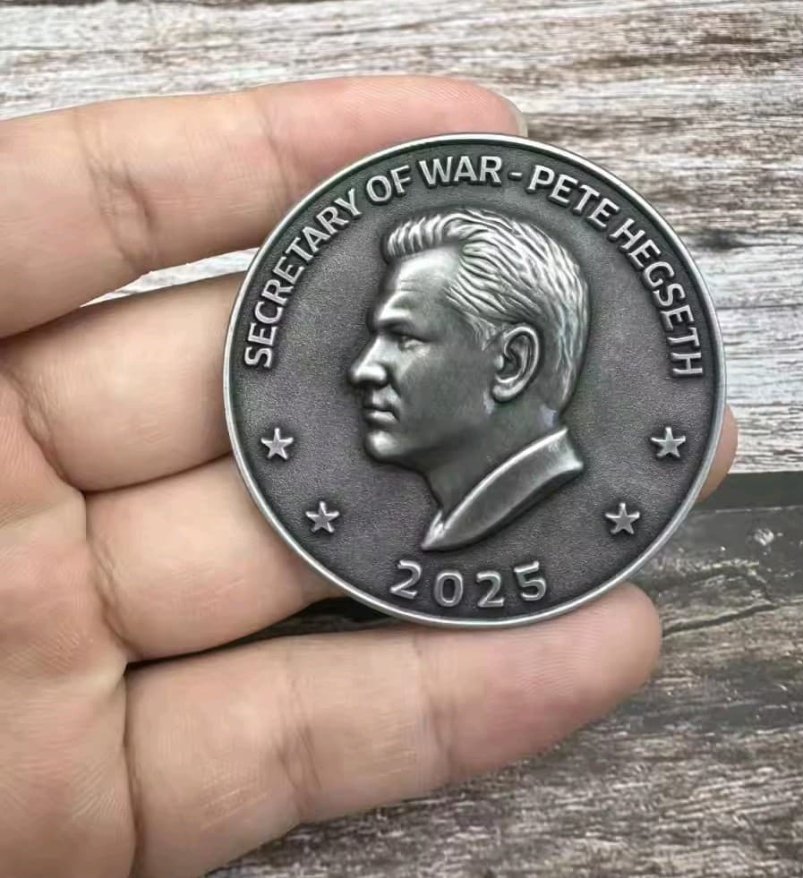 SUPER RARE SecWar - Secretary of War Pete Hegseth Dept. of War 2" Challenge Coin 2
