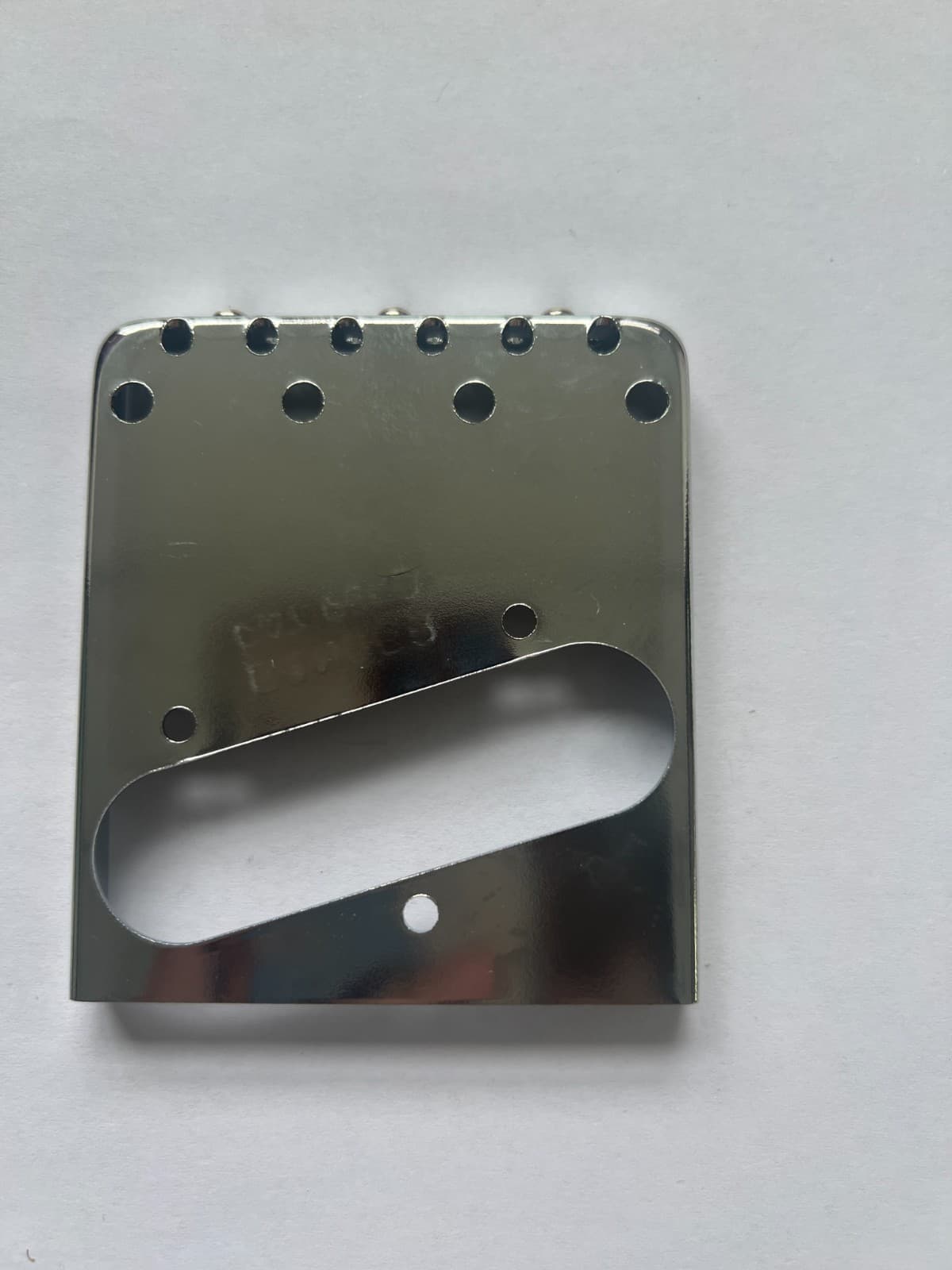 Chrome Fender Vintage Style Telecaster guitar Bridge Brass Saddles Through Body 5