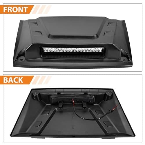  Turbo Hood Scoop with LED Spotlight for 2015-2024 Kawasaki Mule Pro, Sport  4