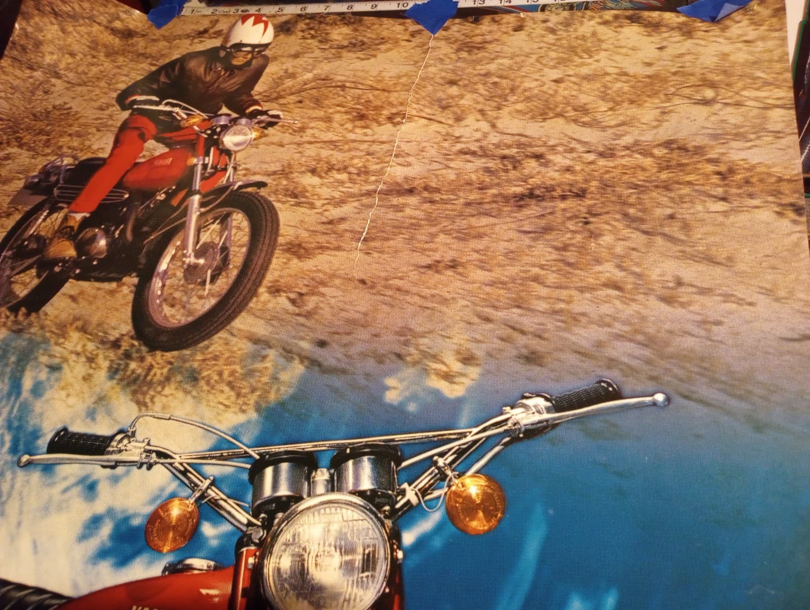  Yamaha CT2  Vintage Poster From The 70's. Yamaha 175cc Enduro CT2 Poster NOS 6