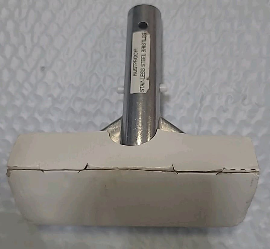 604A 6 in. Aluminum Back Algae Brush, Stainless Steel Bristles for Plaster, 2