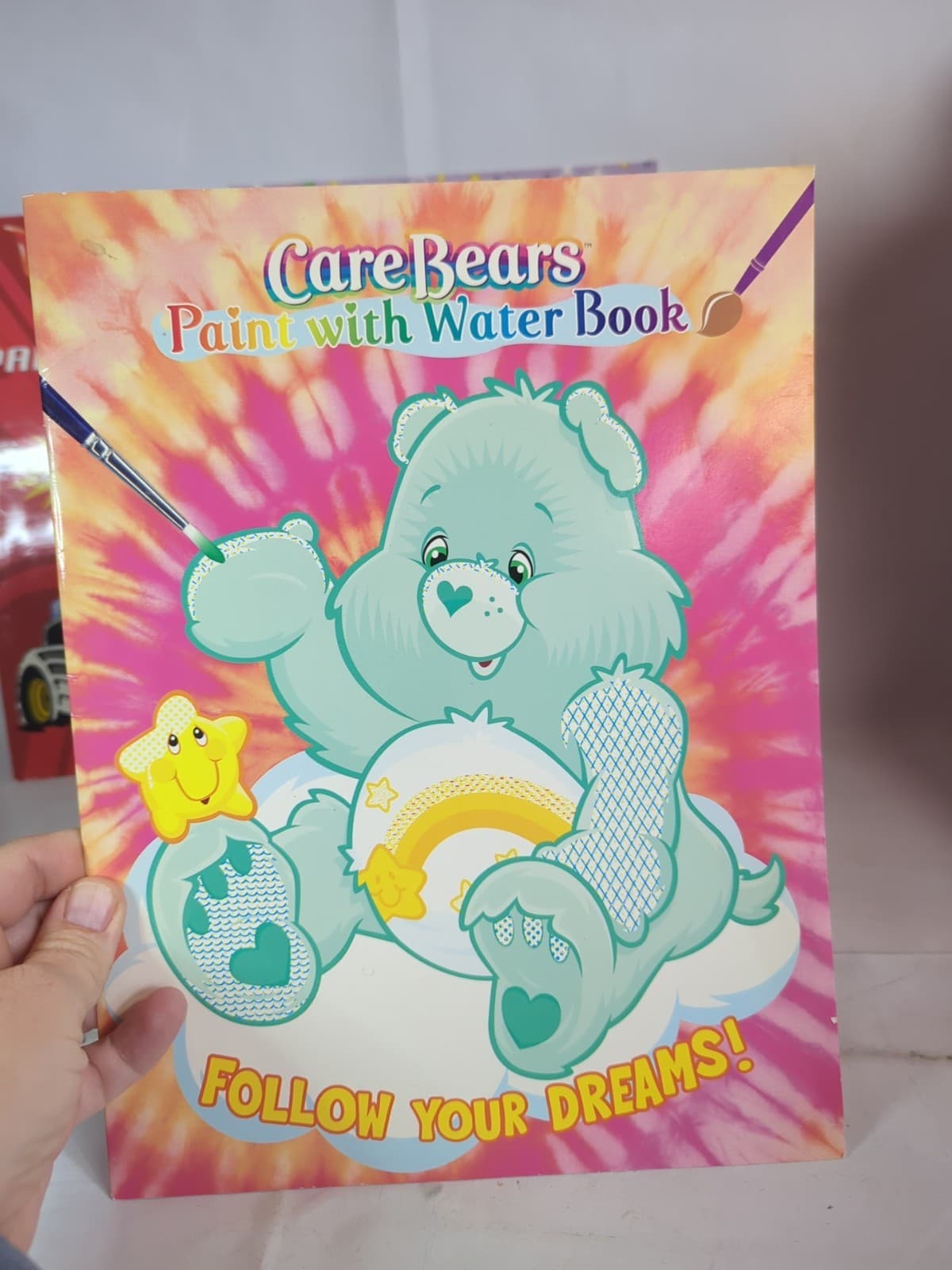 3 Paint With Water Books Hot Wheels Rainbow Brite Care Bears Unused B4 2