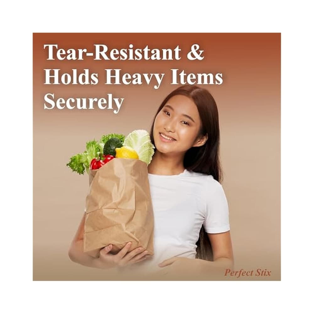 57lb Kraft Bags, 25ct, High Quality Grocery & Retail Bags, 12x7x17 Inch 5