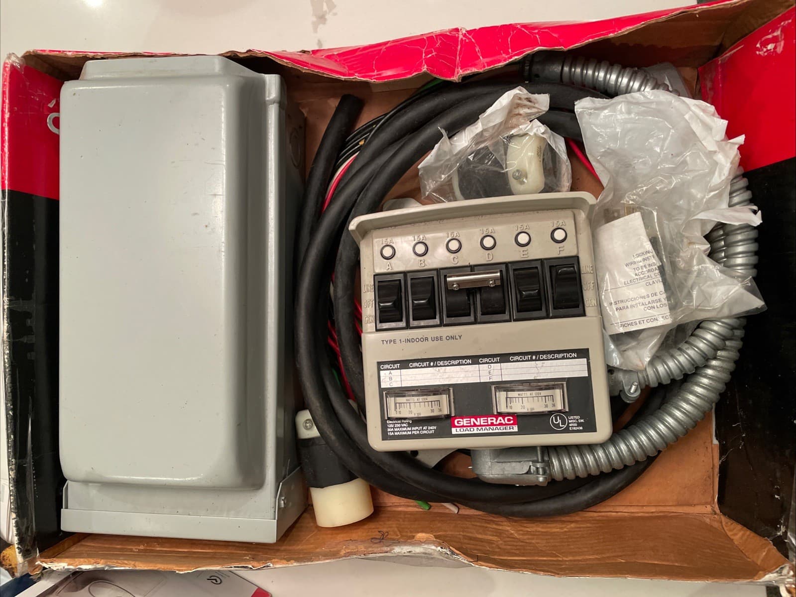 Generac Generator Power Transfer System With Load Manager 1276-1 Open Box
