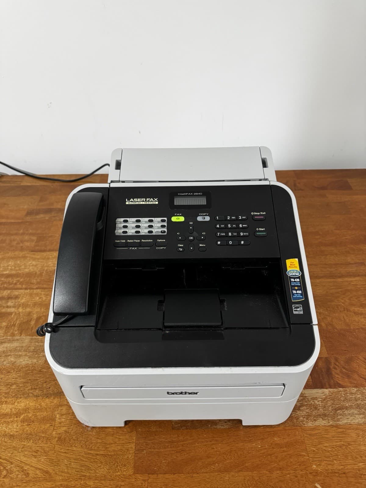 brother laser fax Machine super g3 intellifax 2840 Tested Works
