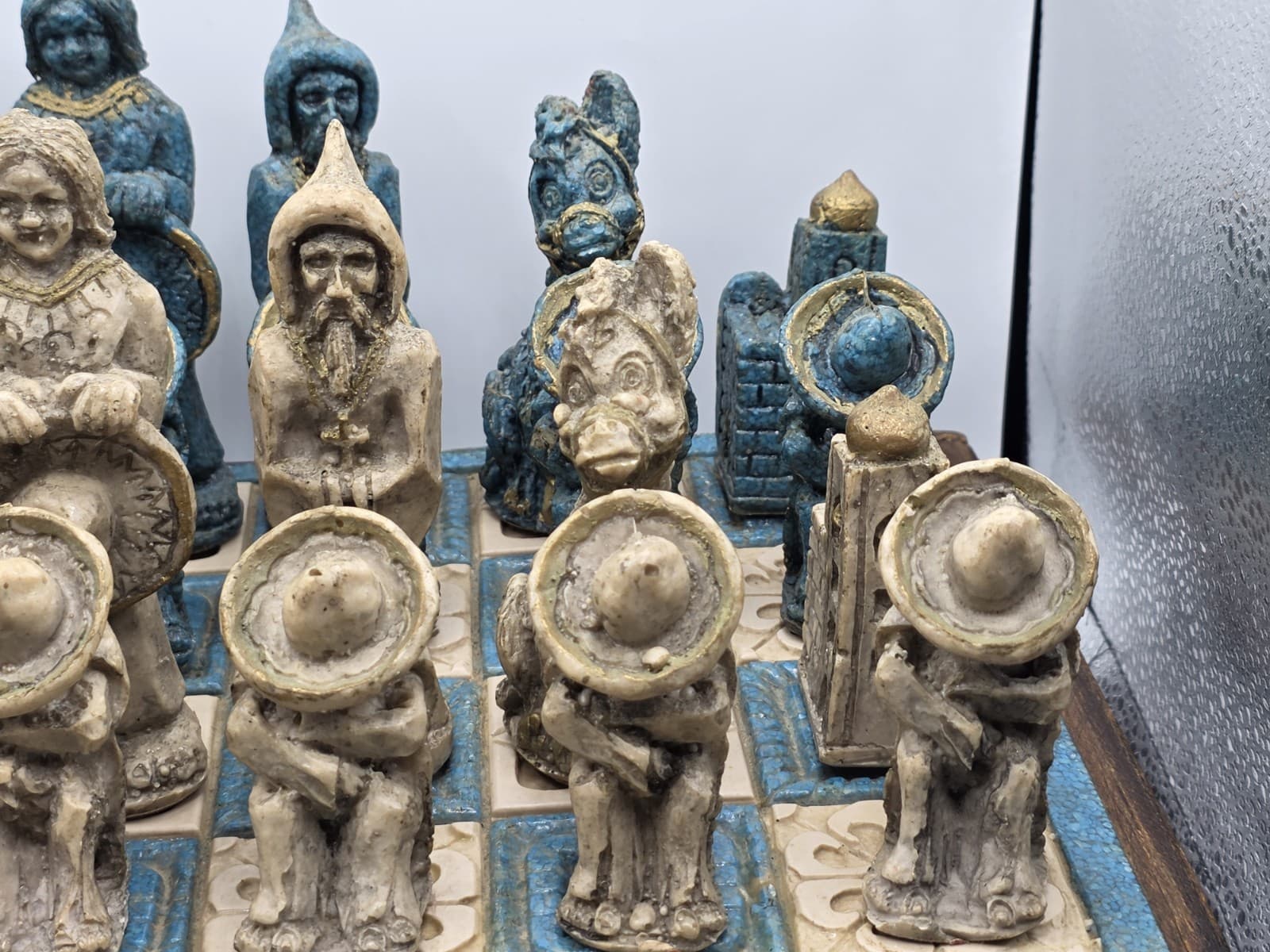 RARE Vintage Mexican Themed Chess Set Depicting 1910 Mexican Revolution Unique 6