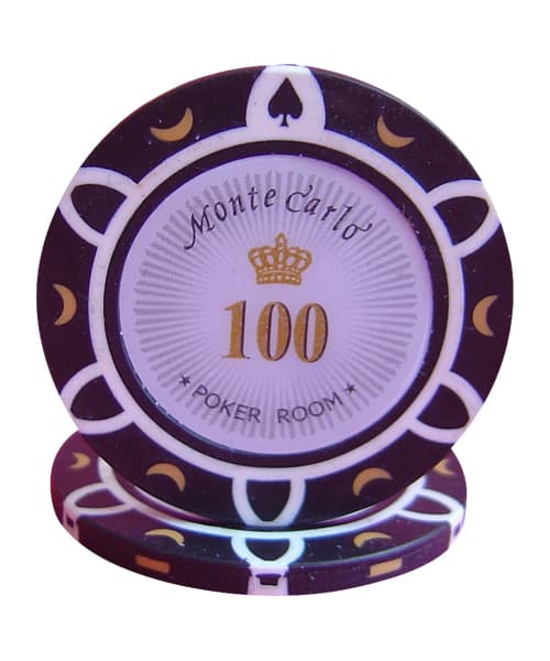 14G MONTE CARLO POKER ROOM CLAY POKER CHIPS SAMPLE SET 6